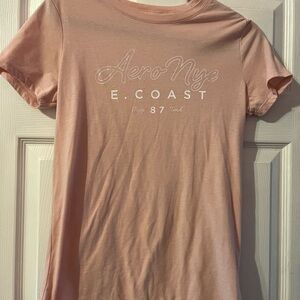 Aeropostale Classic Crew Pink Tee